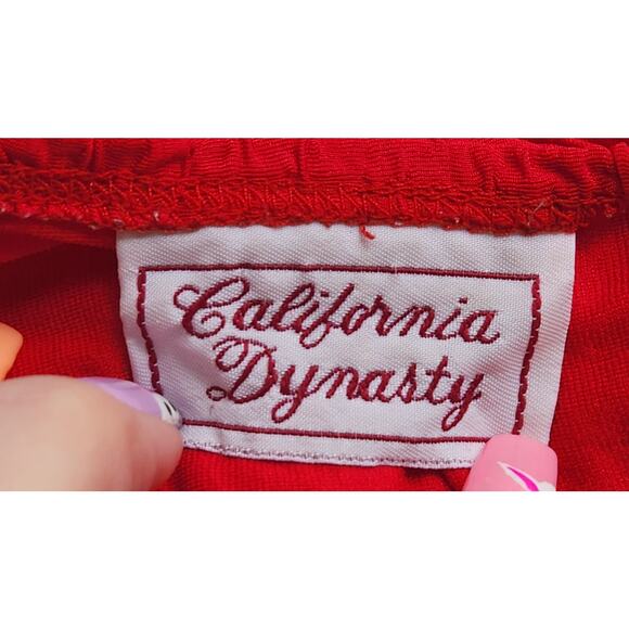 Vintage California Dynasty Red Crinkle Material Nightgown Large Lightweight Soft - Picture 5 of 5